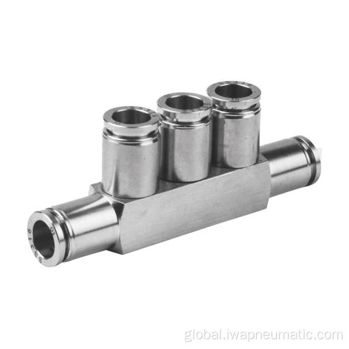 Parker Pneumatic Fitting for Food Industry Stainless steel five way manifold fitting Manufactory